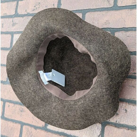 Nordstrom Heather Brown Wool Sunhat One Size NWT‎ - Picture 4 of 5